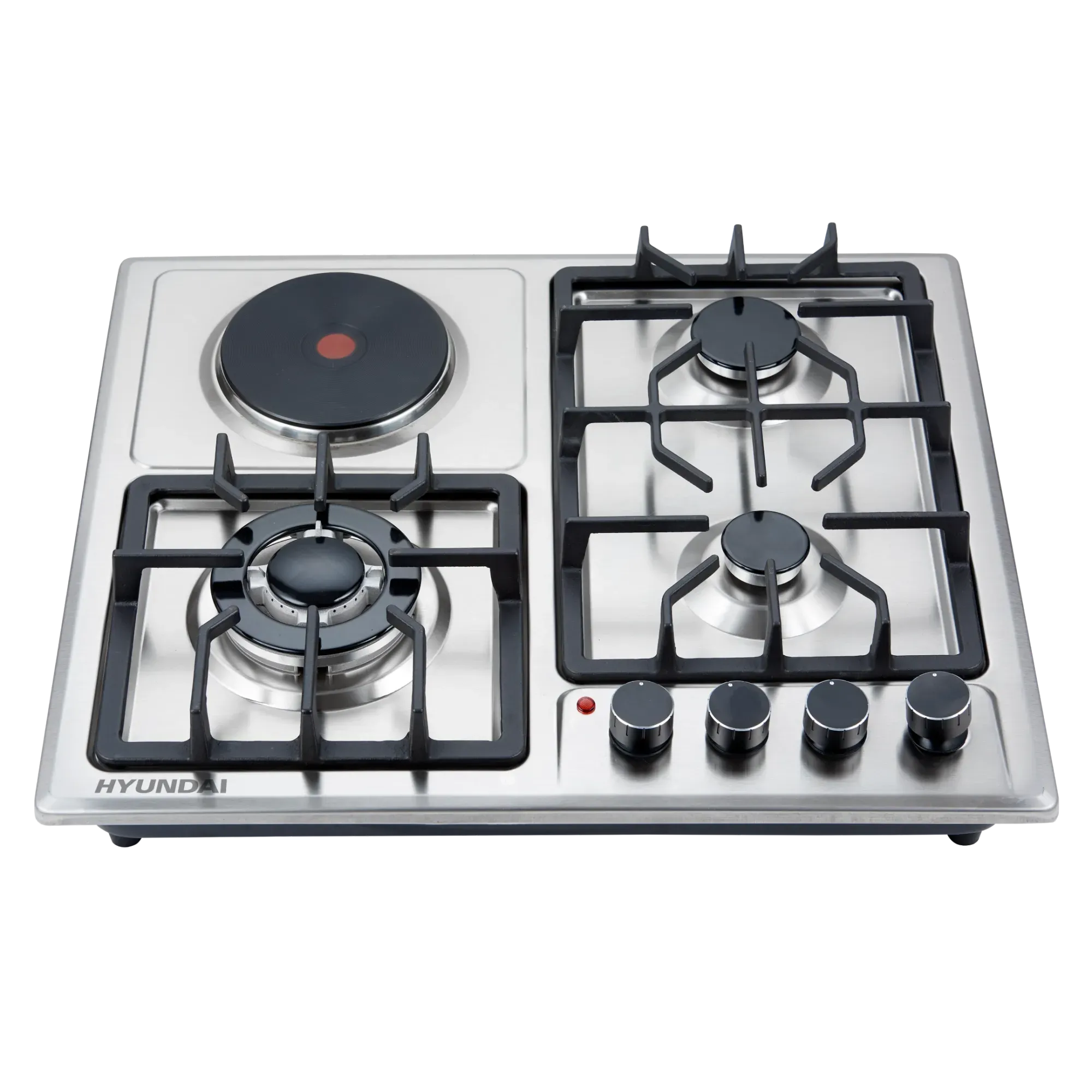 HYUNDAI 3 BURNER, STAINLESS STEEL, 1 HOT PLATE,SPARK PLUG