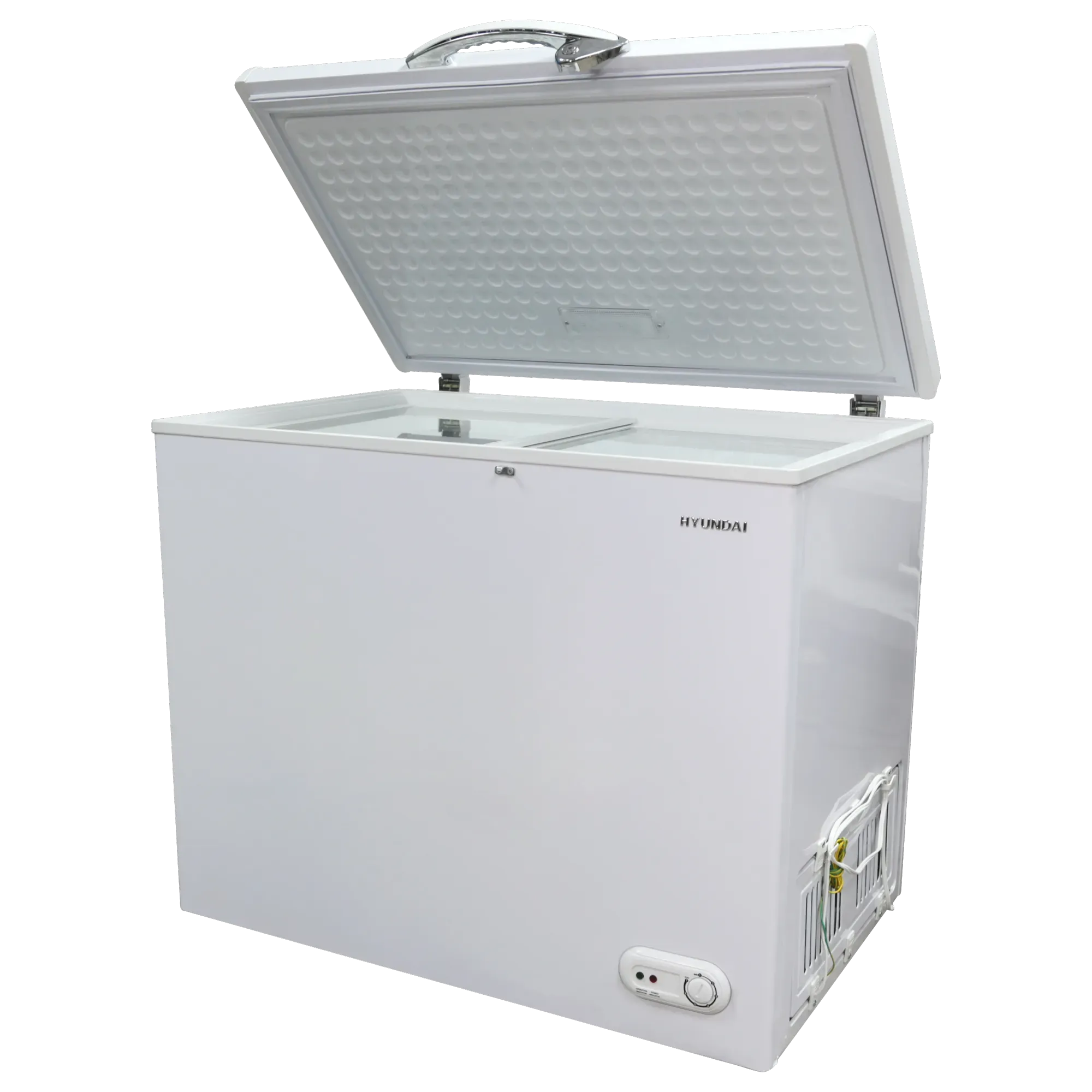 HYUNDAI 5.5CUFT CHEST FREEZER SOLID TOP W/SAFETY GLASS DOOR,DEEP QUICK FR