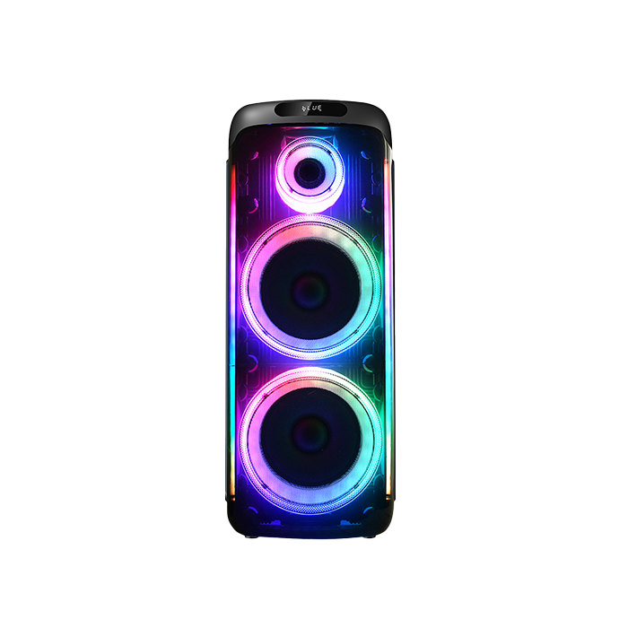 TJ MEDIA ALL-PURPOSE PORTABLE SPEAKER, CRYSTAL CLEAR PANEL,200W RMS