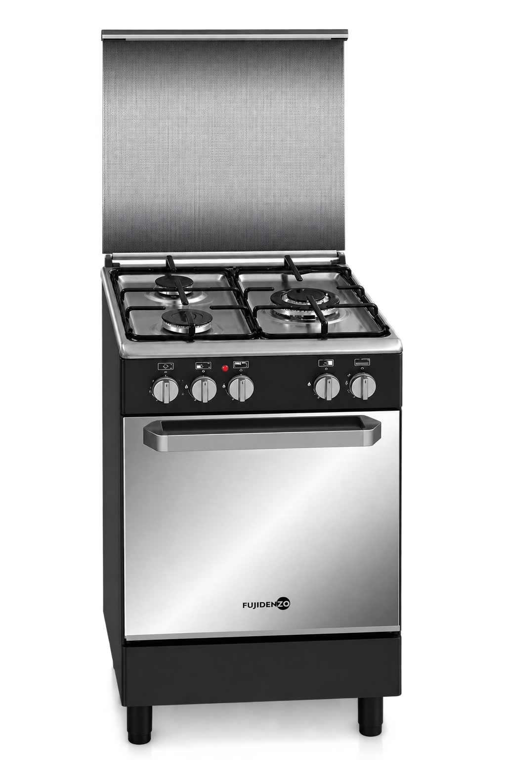 FUJIDENZO GAS RANGE 50X55CM,3GAS BRNR, THERMOSTAT, ROTISSERIE