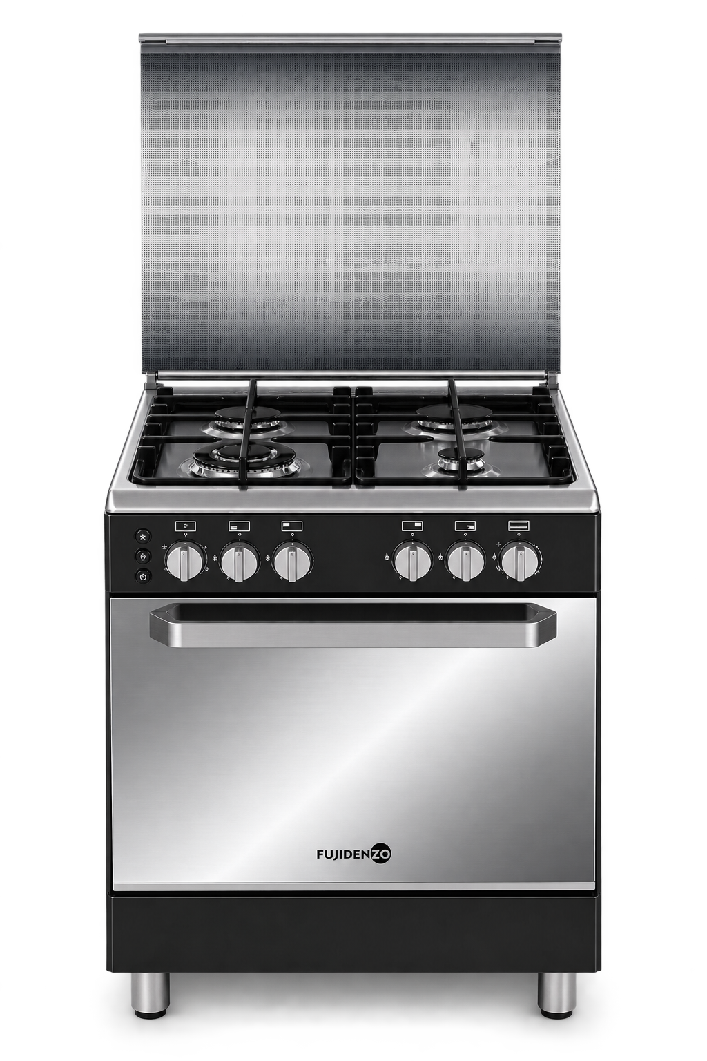 FUJIDENZO GAS RANGE 60CM 4GAS CAST IRON MATTE BLACK