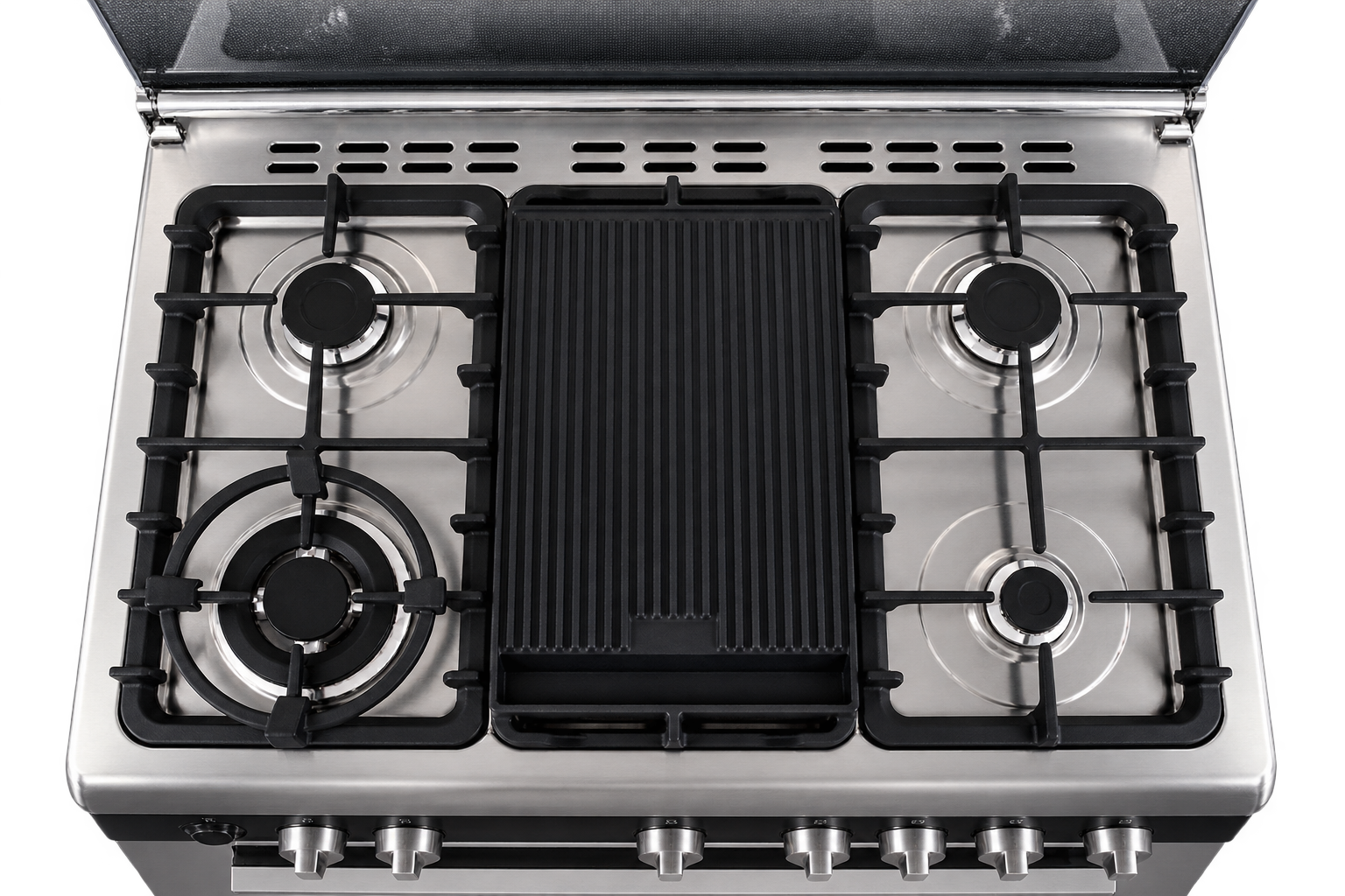 FUJIDENZO GAS RANGE 90CM, 5 GAS, MATTE BLACK