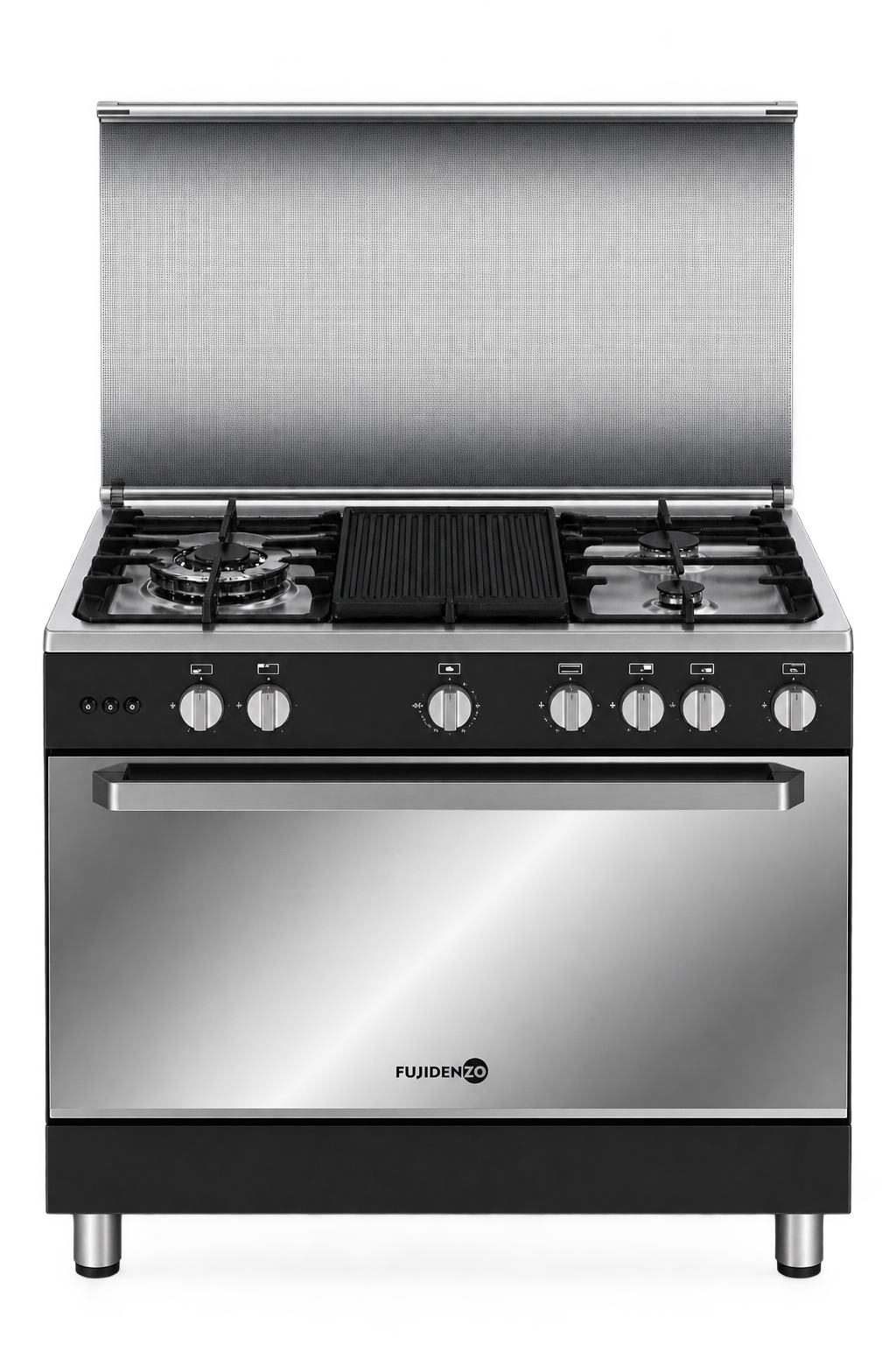 FUJIDENZO GAS RANGE 90CM, 5 GAS, MATTE BLACK