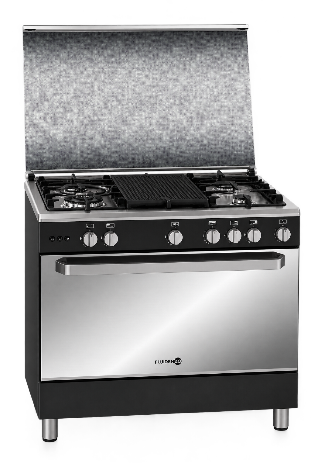 FUJIDENZO GAS RANGE 90CM, 5 GAS, MATTE BLACK