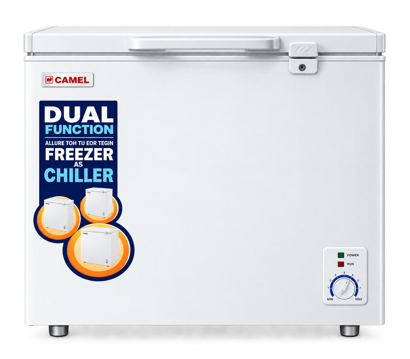 CAMEL CHEST FREEZER 10CUFT DUO GLASS TOP