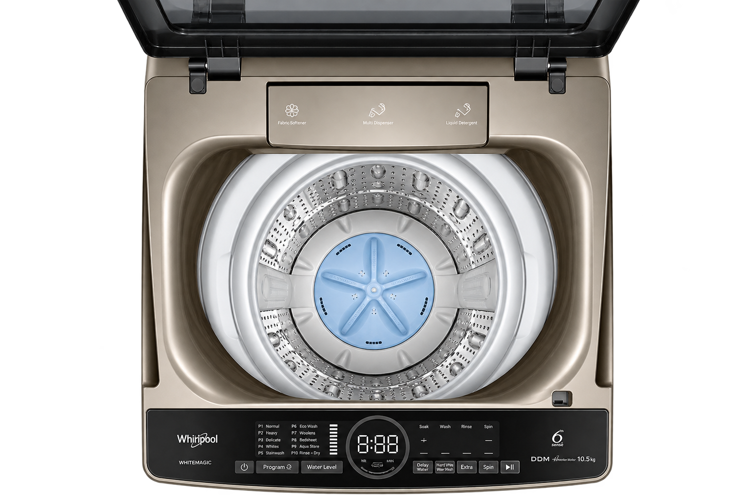 WHIRLPOOL WASHING MACHINE 9.5KG TOP LOAD INVERTER WASHER