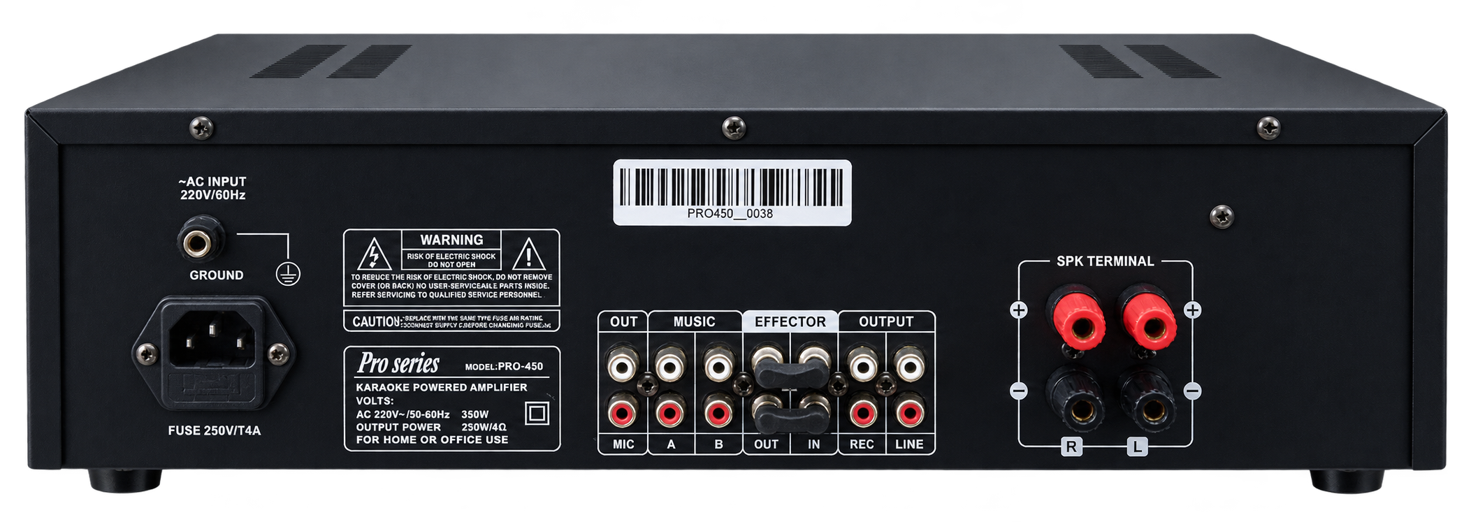 TJ MEDIA PRO SERIES 2 CHANNEL AMPLIFIER 450 WATTS