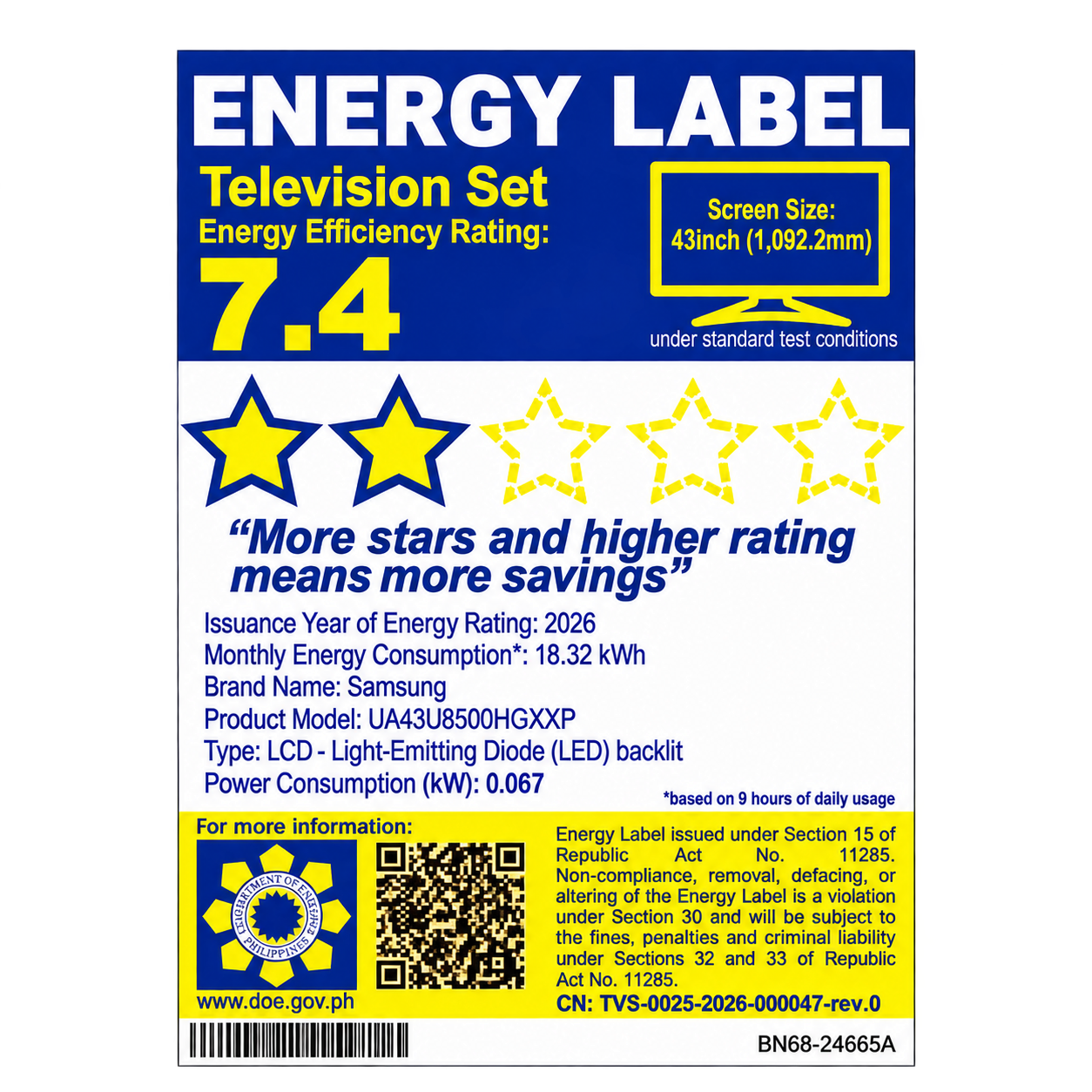 SAMSUNG 40" SMART FULL HD LED TV